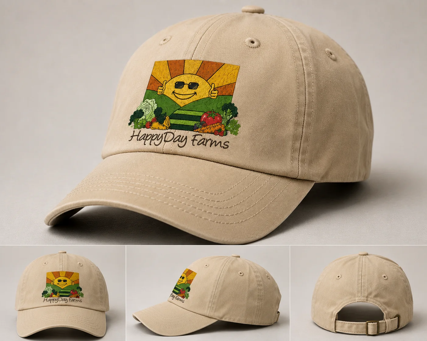 Stone HappyDay Farms dad cap